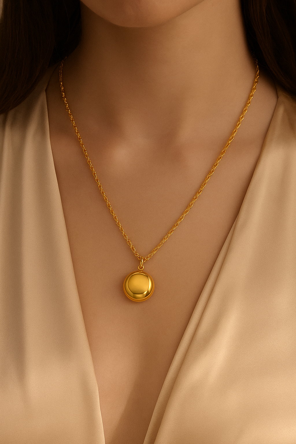 COLLIER "ISABELLA" PLAQUE OR 18 CARATS