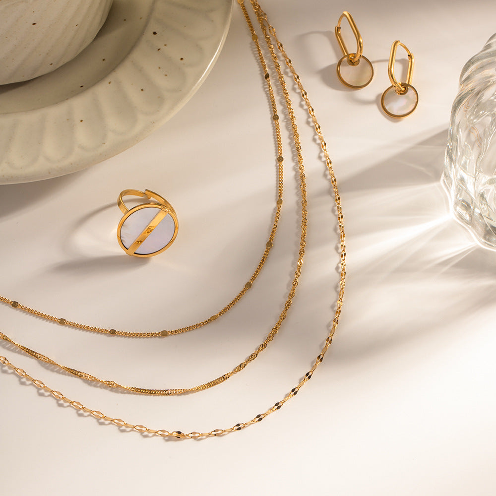 Collier "ALINA" plaqué or 18 carats