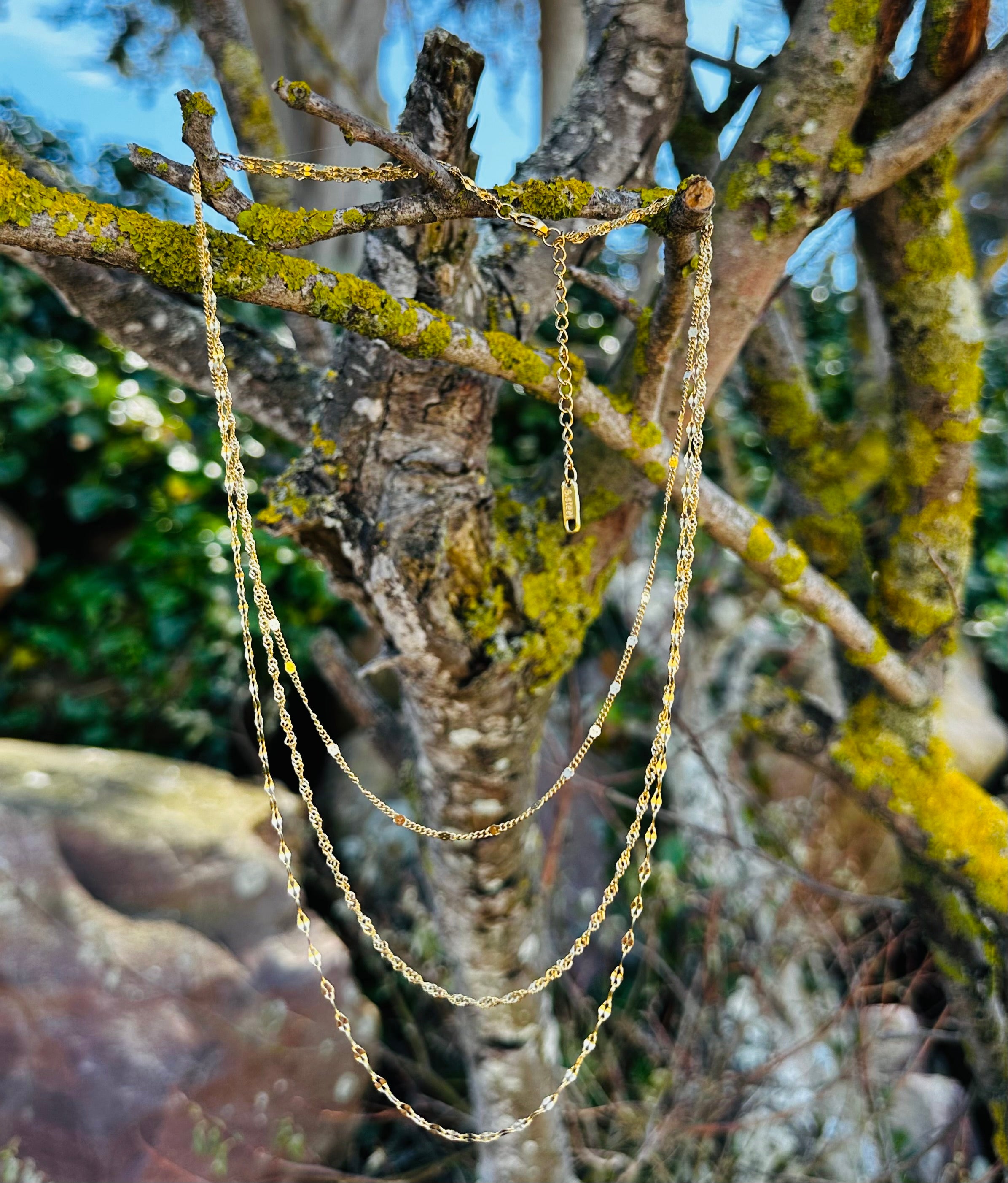 Collier "ALINA" plaqué or 18 carats