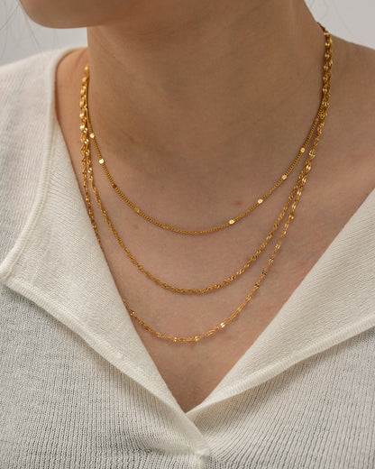 Collier &quot;eleganza&quot; plaqué or 18 carats